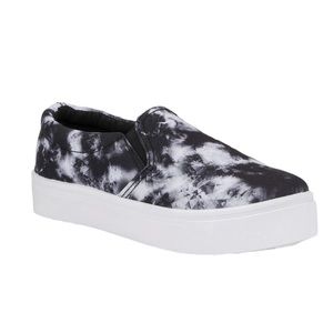 Olivia Miller Womens 8 Tayrona Slipon Sneakers Casual Tie Dye Y2k Platform Black